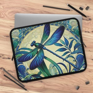 Dragonfly Art Nouveau Laptop Sleeve Bag Skin, iPad Sleeve, Macbook Air Pro Case Cover, Laptop Case Sleeve Cover Bag, iPad Bag Air Pro Case