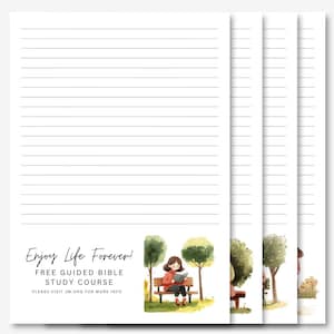 Bible Study Invitation Campaign Enjoy Life Forever | JW Letter Writing Stationery | Letter Writing Paper | JW Printable