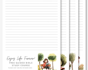 Bible Study Invitation Campaign Enjoy Life Forever | JW Letter Writing Stationery | Letter Writing Paper | JW Printable