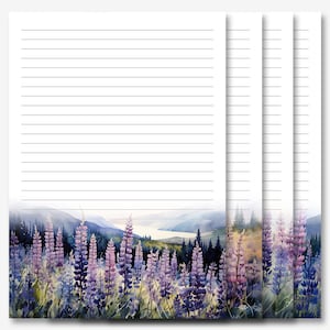 JW Letter Writing Stationery | Letter Writing Paper | JW Printable | Lupine Field Stationery