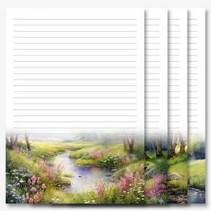 Carta da lettere JW / Carta da lettere / Carta da lettere JW stampabile / Carta da lettere con fiori di campo acquerellati