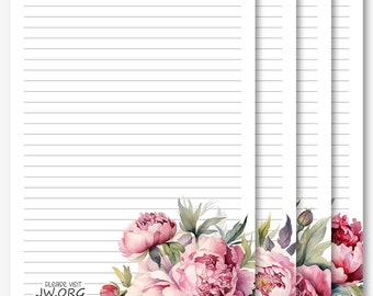 Printable JW Letter Writing Stationery | Download and Print at Home | No Physical Item Will Be Shipped