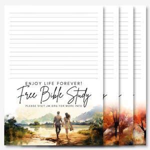 Enjoy Life Forever | Bible Study Invitation Campaign | JW Letter Writing Stationery | Letter Writing Paper | JW Printable | Nature Designs