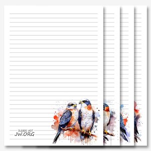 JW Letter Writing Stationery / Carta per scrivere lettere / JW stampabile / Falcons