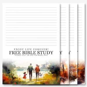 Enjoy Life Forever | Bible Study Invitation Campaign | JW Letter Writing Stationery | Letter Writing Paper | JW Printable | Nature Designs