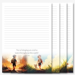 An End to Wars | 2025 September Campaign | JW Letter Writing Stationery | Letter Writing Paper | JW Printable | A4 Pdf