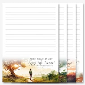 Enjoy Life Forever | Bible Study Invitation Campaign | JW Letter Writing Stationery | Letter Writing Paper | JW Printable | Nature Designs