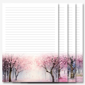 JW Letter Writing Stationery | Letter Writing Paper | JW Printable | Cherry Blossom Field Stationery
