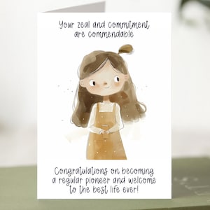 JW Congrats Card For New Regular Pioneer | Appreciation Card | Encouragement Card | Greeting Card | Printable | JW Gift