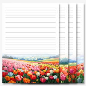 JW Letter Writing Stationery / Carta per lettere / JW stampabile / Tulip Fields Stationery