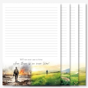 An End to Wars | 2025 September Campaign | JW Letter Writing Stationery | Letter Writing Paper | JW Printable | A4 Pdf