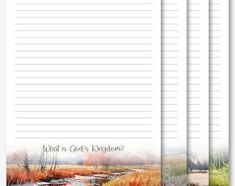 What is God's Kingdom, JW Letter Writing Stationery Paper | JW Printable