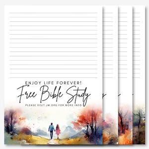 Enjoy Life Forever | Bible Study Invitation Campaign | JW Letter Writing Stationery | Letter Writing Paper | JW Printable | Nature Designs