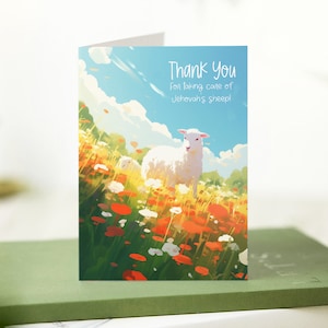 JW Card For Elders | Thank you for your care and attention to Jehovah&#39;s sheep! | Printable Encouragement Card | Instant Download
