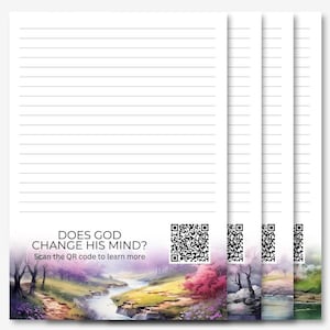 ¿Dios cambia de opinión? / Preguntas bíblicas respondidas / Papelería para escribir cartas de los TJ / Papel para escribir cartas / Imprimibles de los TJ / QR