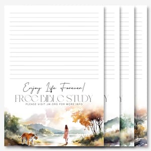Enjoy Life Forever | Bible Study Invitation Campaign | JW Letter Writing Stationery | Letter Writing Paper | JW Printable | Nature Designs