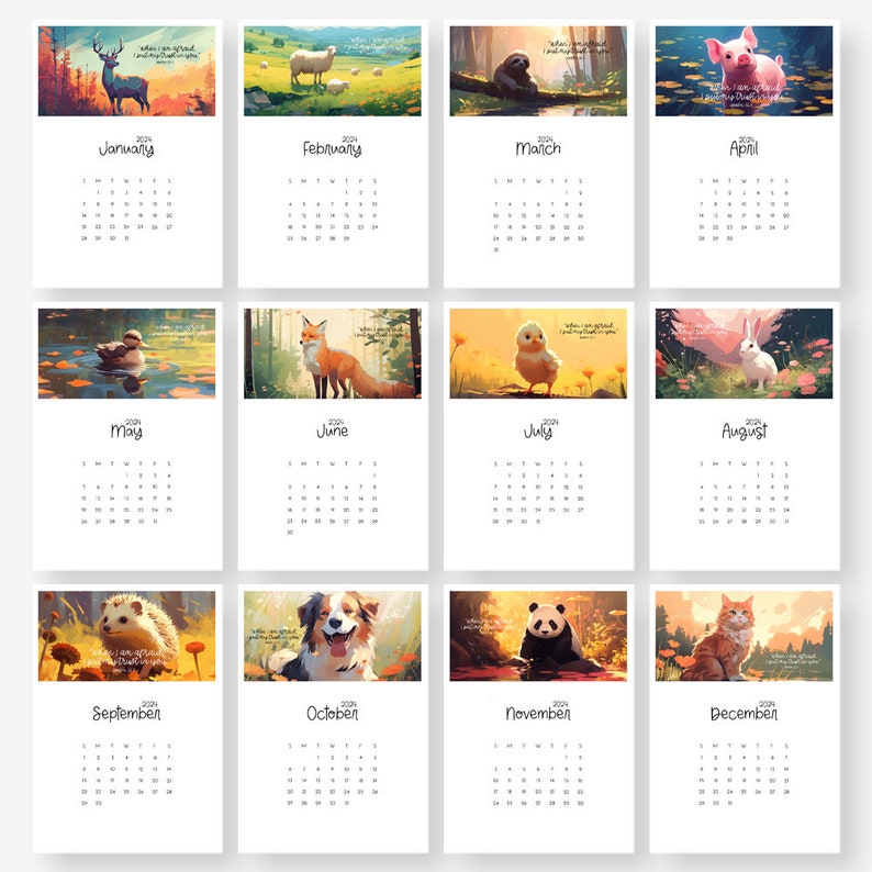 2024 JW Calendar Printable Year Text Mini Calendar 2024 Monthly