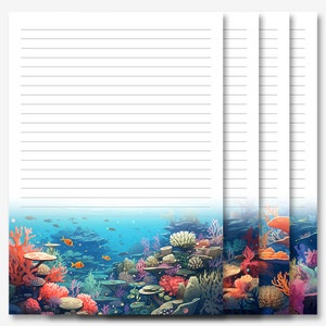 JW Letter Writing Stationery / Carta per scrivere lettere / JW stampabile / Cancelleria barriera corallina