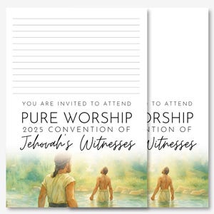 Adoración Pura / Convención de los Testigos de Jehová de 2025 / Papelería para escribir cartas de los TJ / Papel para escribir cartas / Imprimibles de los TJ