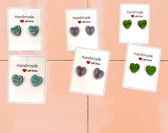 Conversational Hearts Earrings