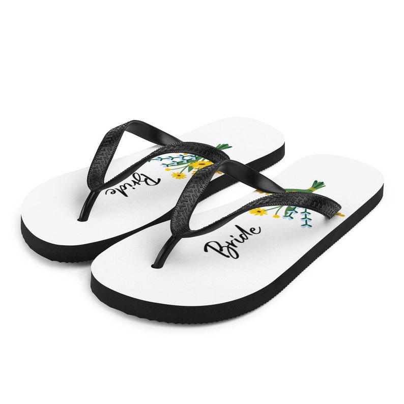 bride tribe flip flops