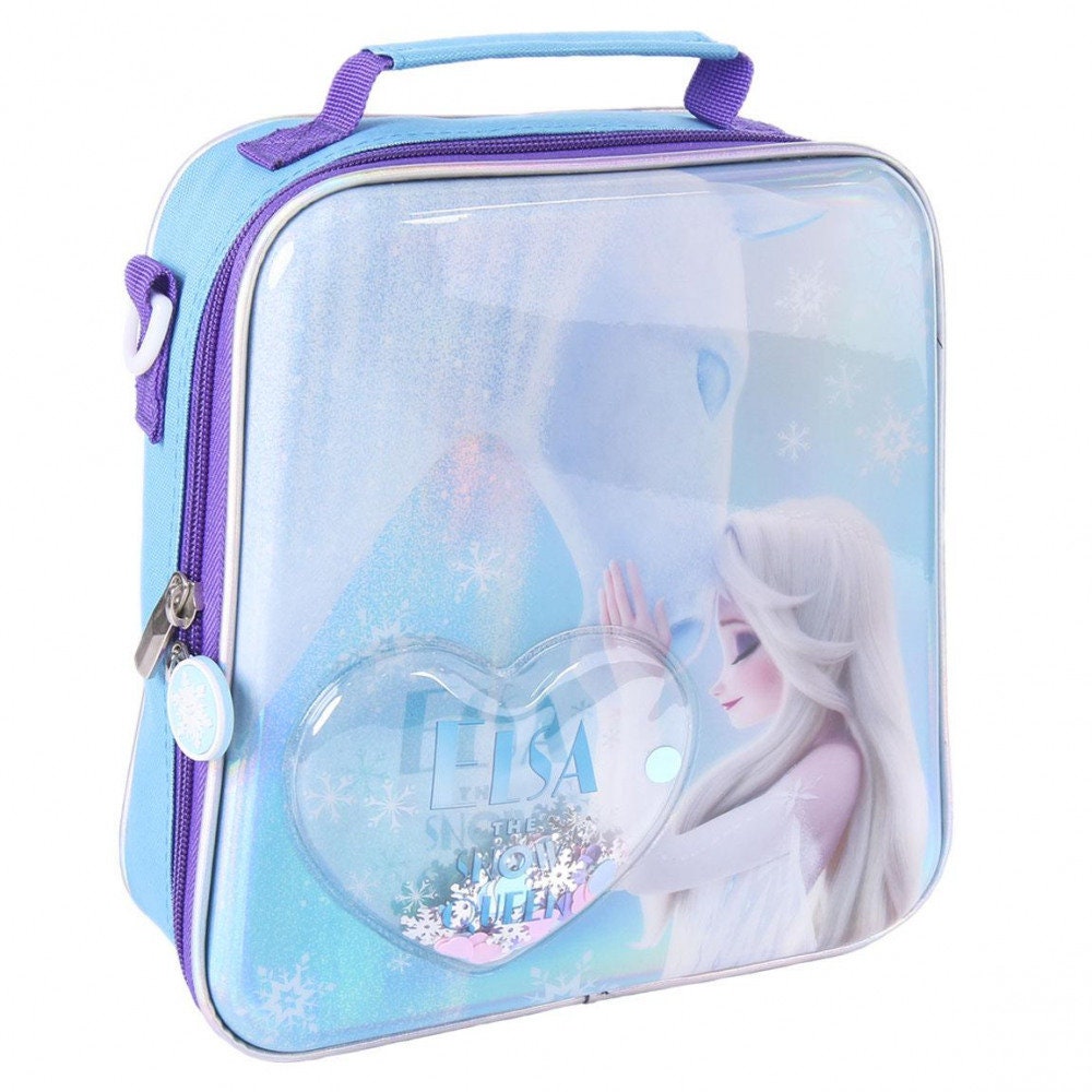 Disney Princess Frozen Elsa & Anna Matching Large 16 Inches Backpack With  Lunch Bag Set