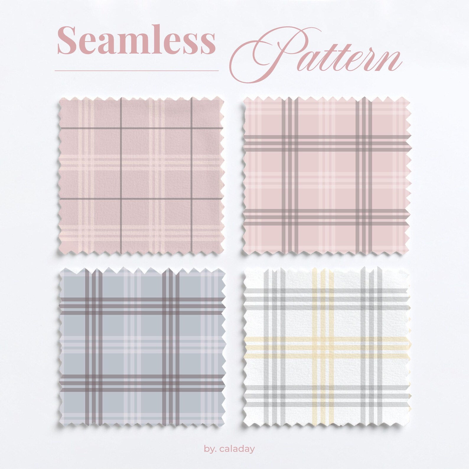 Pastel Plaid Seamless Pattern Digital Paper Pack – Vintage Check ...