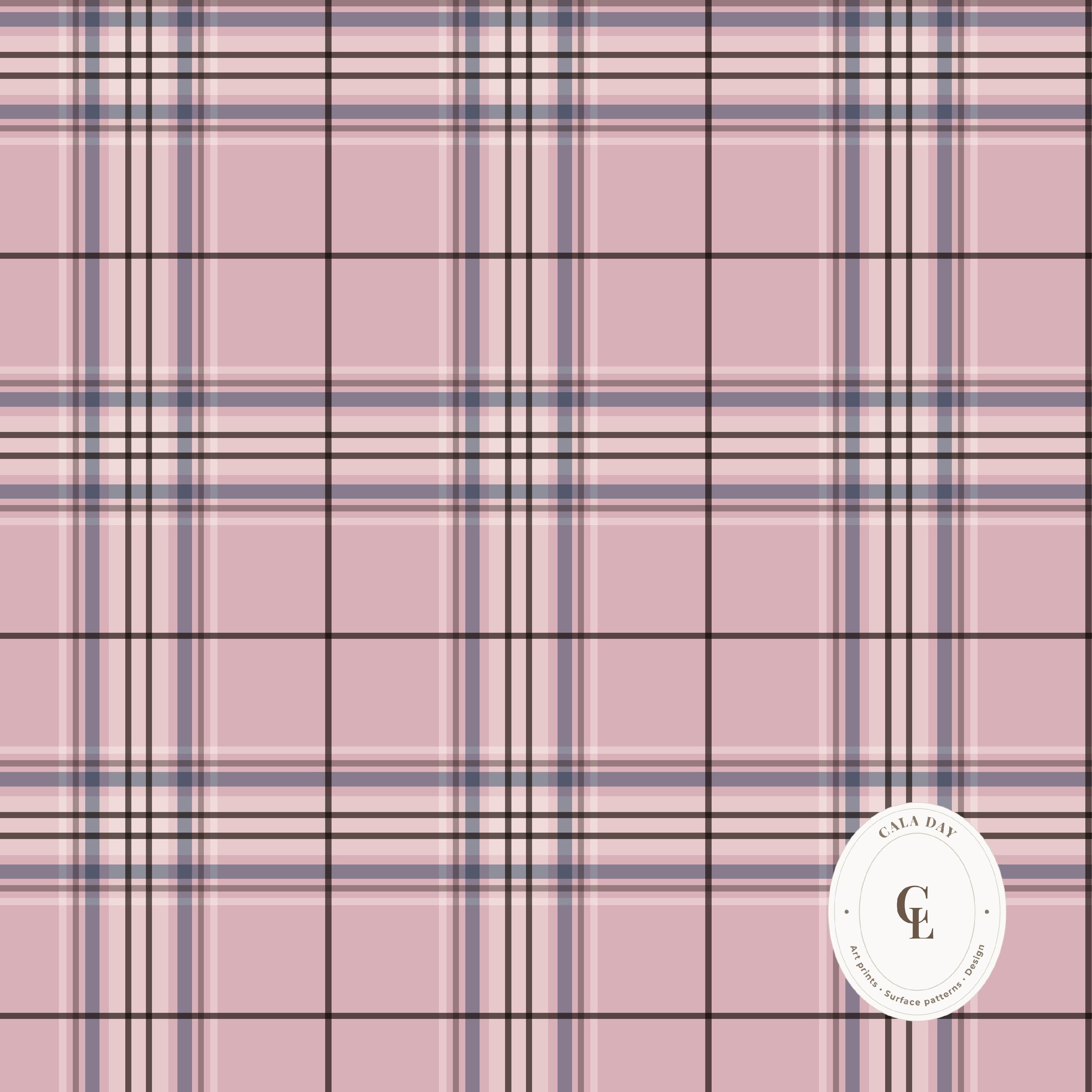 Pink Plaid Seamless Pattern Digital Paper Pack – Checkered Scrapbook ...