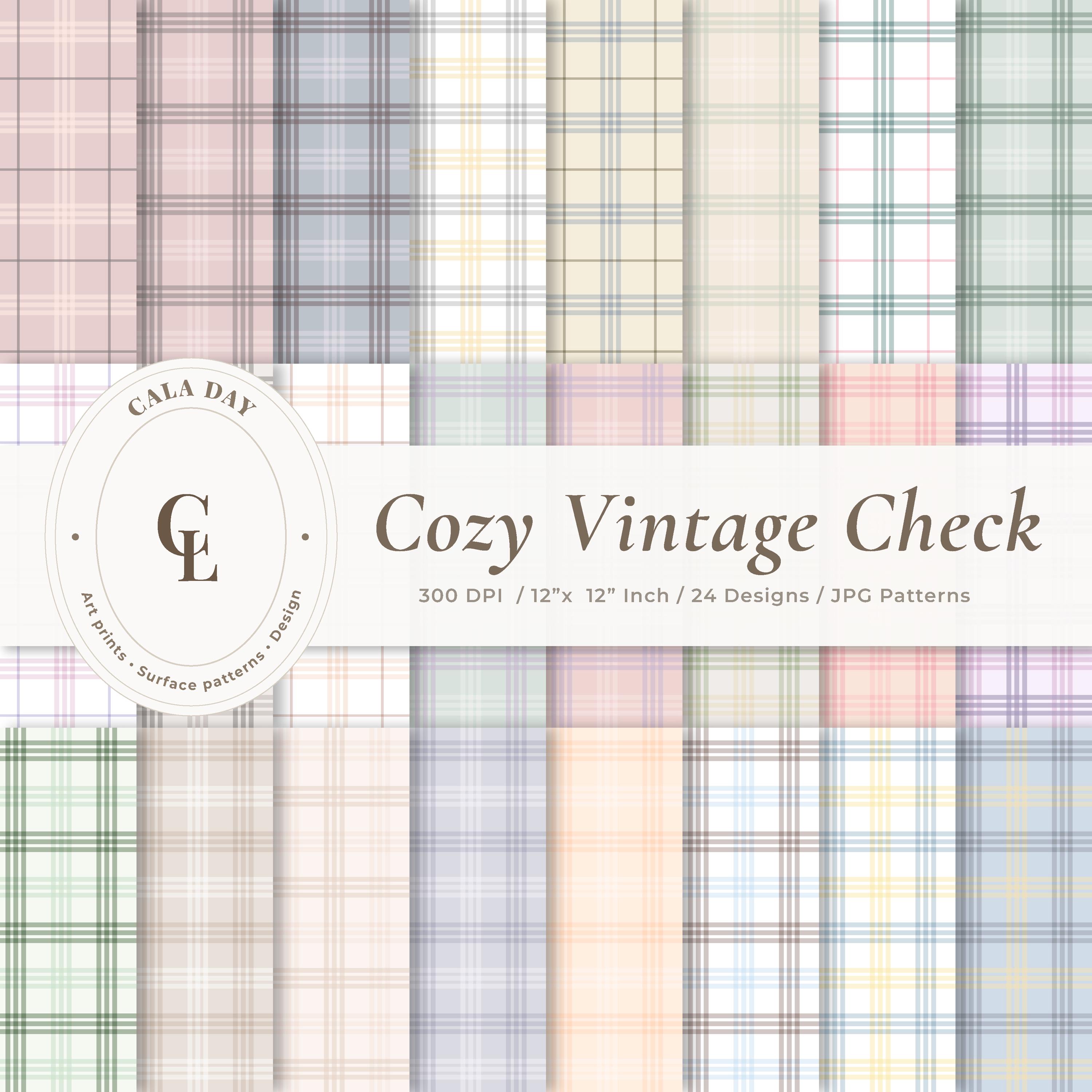 Pastel Plaid Seamless Pattern Digital Paper Pack – Vintage Check ...
