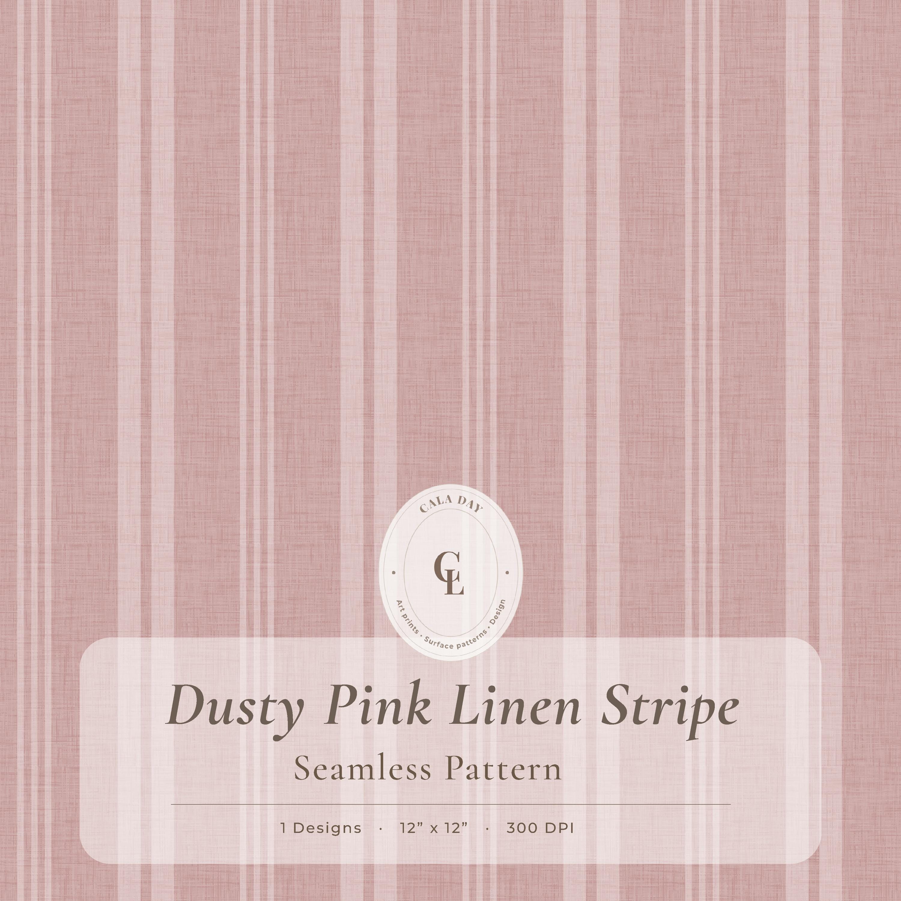 Dusty Pink Linen Stripe Seamless Pattern Digital Paper – Neutral ...