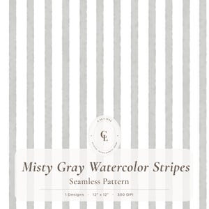 Graues Digitalpapier, Scrapbook-Papier, Aquarell-Streifenmuster, Druckpapier, Nahtloses Muster, Kinderzimmerdeko, Scrapbooking