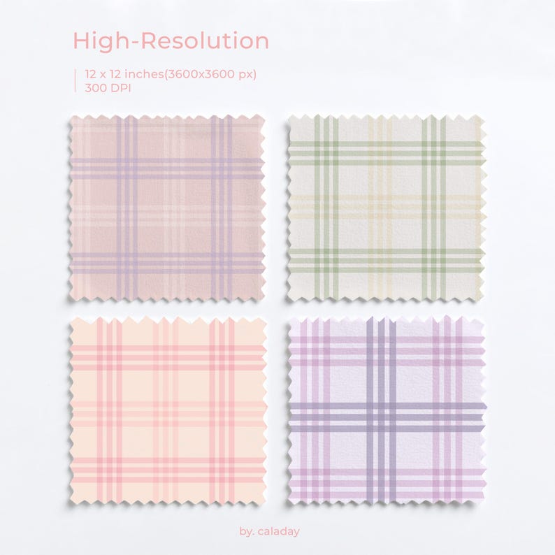 Pastel Plaid Seamless Pattern Digital Paper Pack – Vintage Check ...