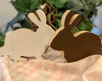 Wooden Chocolate Easter Bunnies