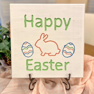 Wooden Happy Easter Sign