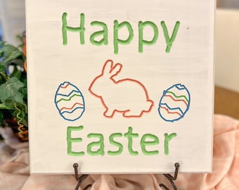 Wooden Happy Easter Sign