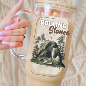 Rolling Stones PNG Digital Download, He Is Risen Sublimation Design, Easter Christian PNG Clipart, Christian Shirt Designs, Tumbler png