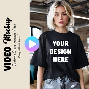 Custom T-Shirt Video Mockup | Bella Canvas 3001 | Gildan 18000 | | Personalized Video Service- T Shirt Mockup Video-Video Mockup Service