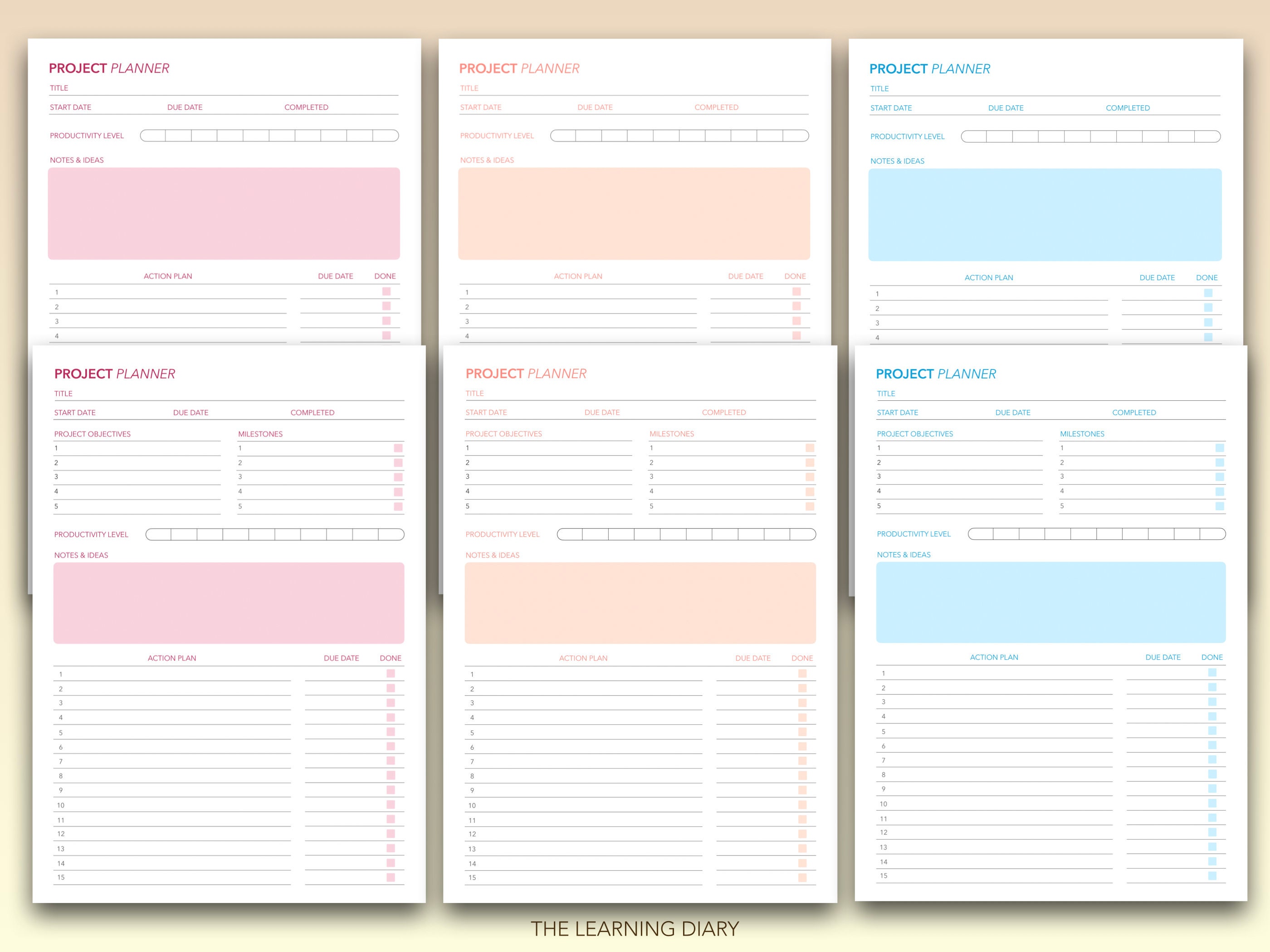 Simple Project Planner Printable Productivity Planner Task - Etsy