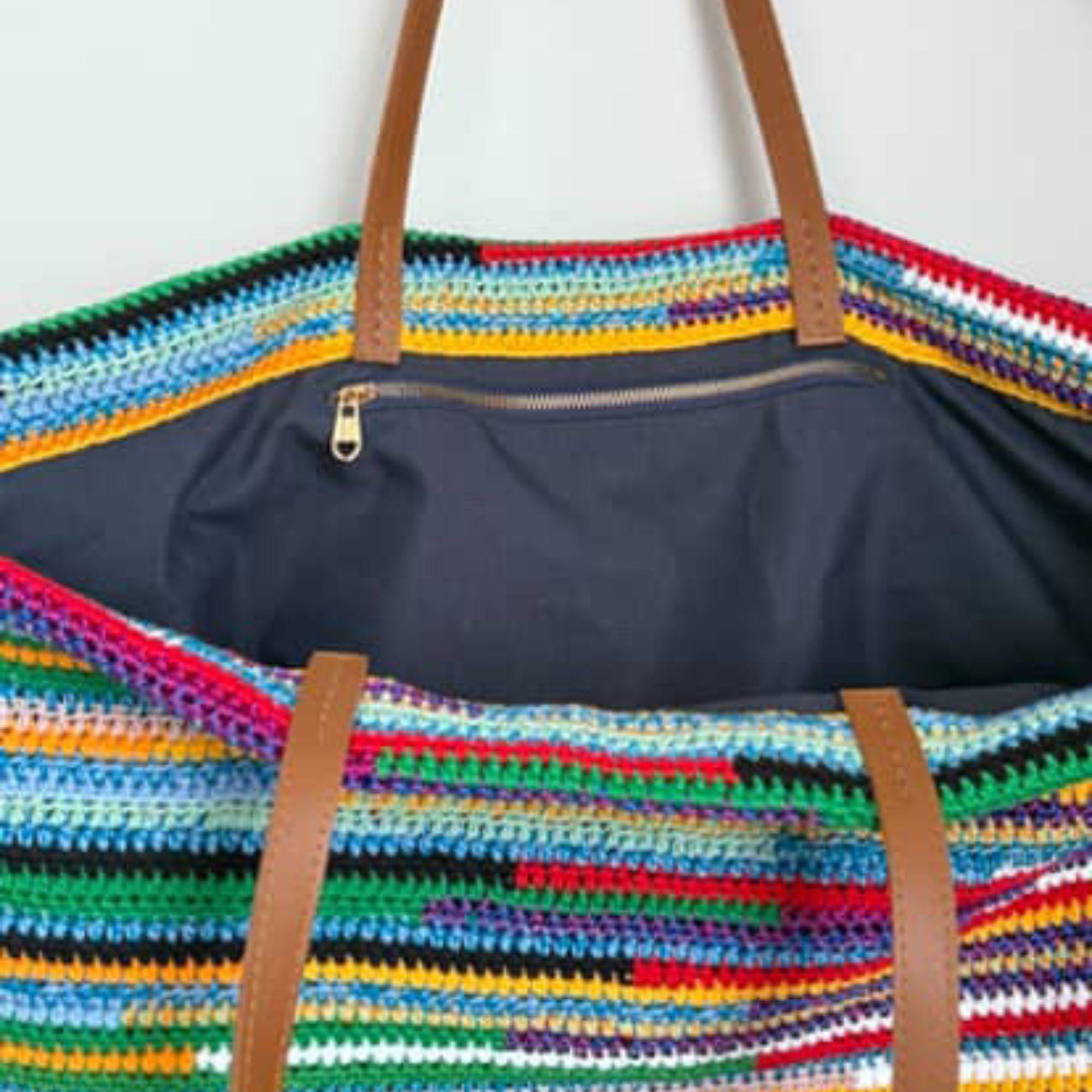 Miumiu Inspired Oversized Crochet Tote — Luxury Handmade Beach Bag