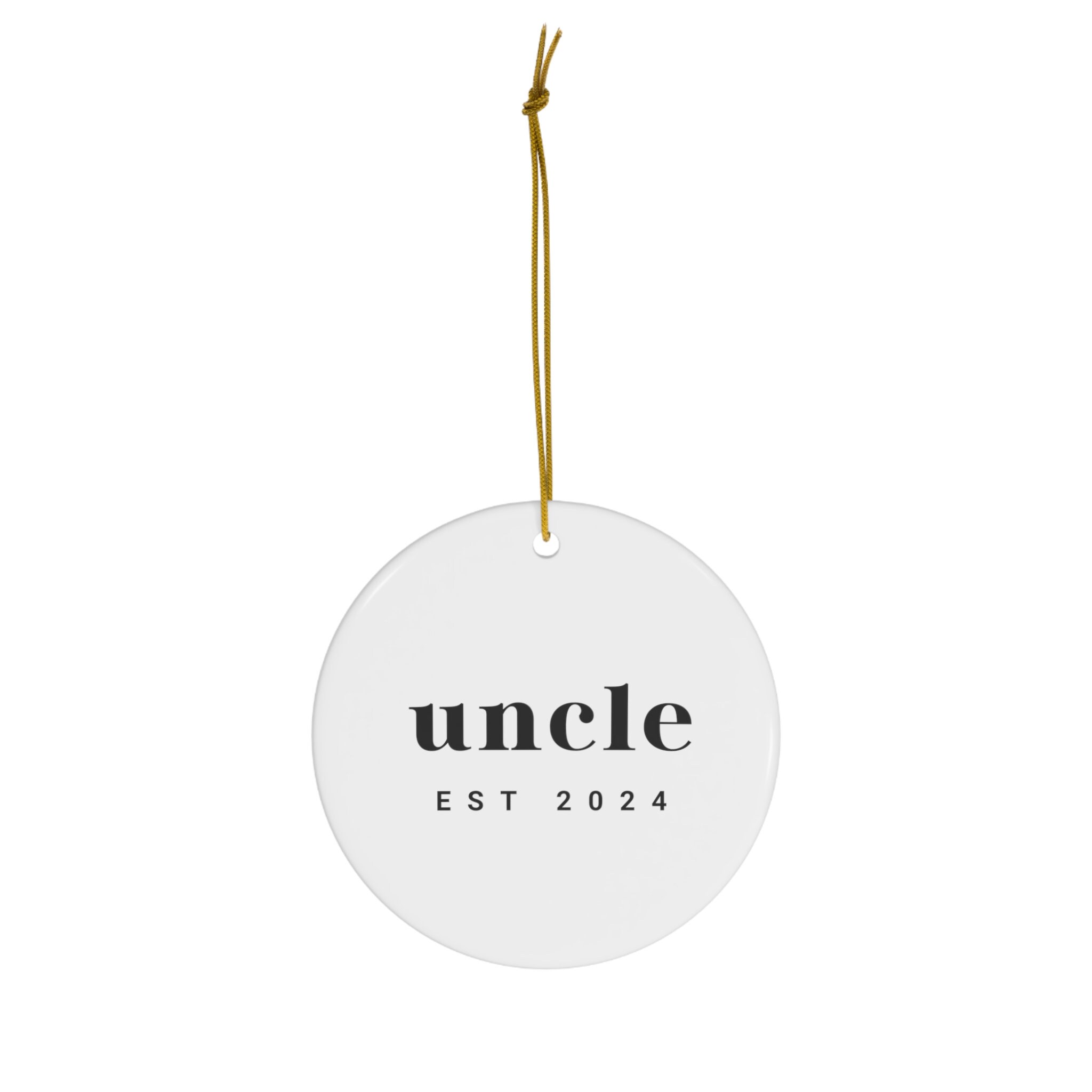 Uncle Est 2024 Ornament New Uncle Gift Uncle Reveal Gift Etsy
