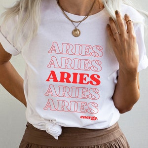 Aries Energy T-Shirt Unisex, Aries Shirt, Gift for Aries Women, Aries Sign Shirt, Aries Birthday Gift, Aries Horoscope, Aries Zodiac Shirt