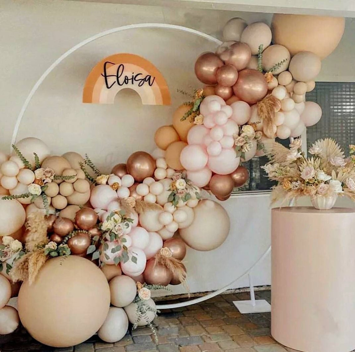 124 Double Stuffed Boho Rainbow Balloons Arch Kit for Etsy UK