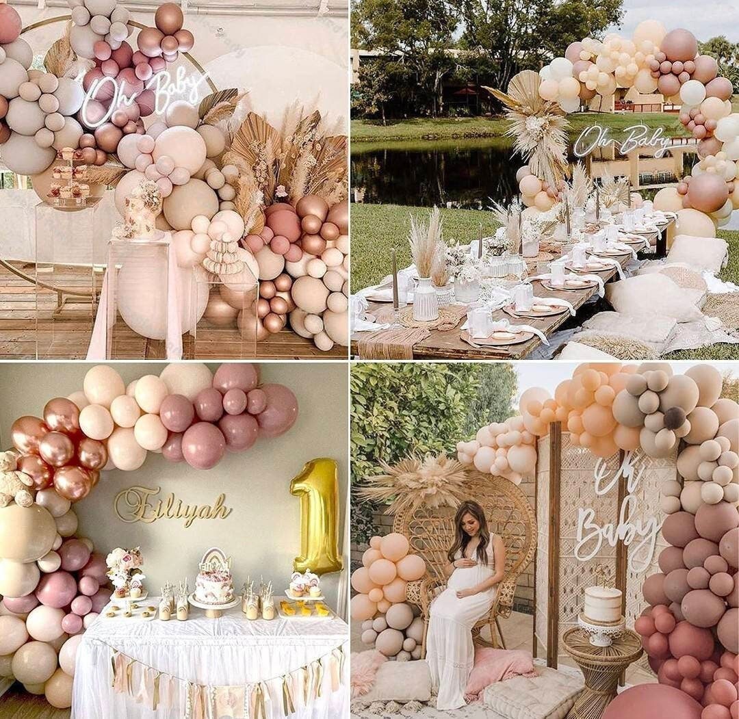 Boho Rainbow Balloons Arch Kit for Bridal Shower Baby Shower Etsy UK