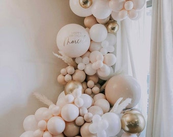 Double stuffed Apricot boohoo balloon garland kit, balloon arch, baby shower, BridalShower, wedding, birthday party decoration ,