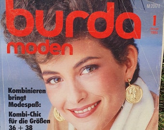 Set of 1984 Burda Moden fashion magazines in German language