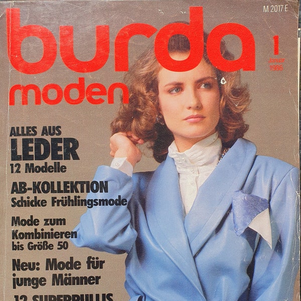 1986 Magazines de mode Burda Moden en langue allemande