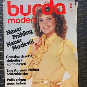 1982 Burda Moden fashion magazines in German language