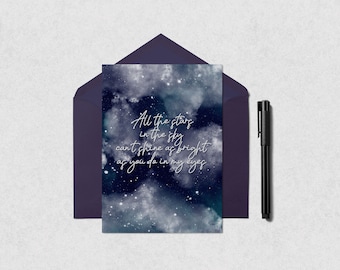 Stars in the Sky Card | 5 x7 Card | Digital Download