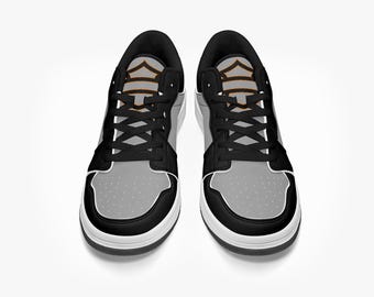 H-D Inspired Low-Top Leather Sneakers - White/Black