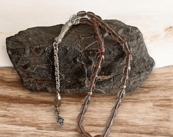 Sultanite Rosary, Natural Stone Tasbih, Gemstone Muslim Gift, Tasbih 33, Islamic Favor, Sibha, Misbaha, Stress Beads, Color Changing Tasbeeh